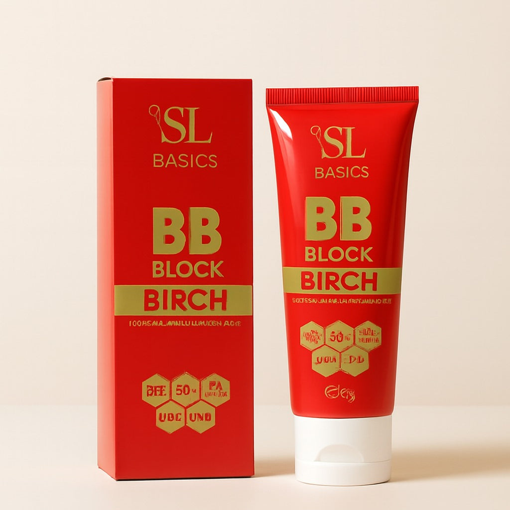 SL Basics BB Block SPF 50+ Tinted Sunscreen – Hydrating BB Cream with Vitamin E & Lotus Extract (50ml